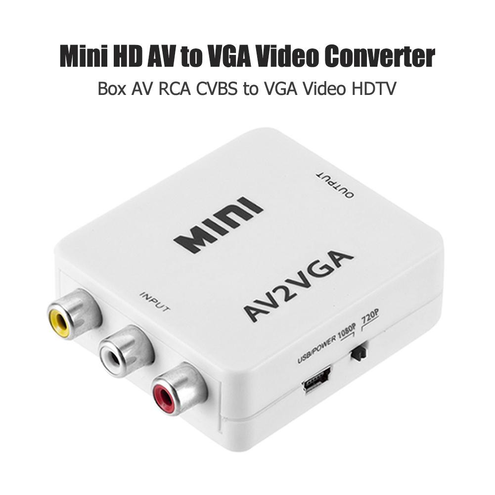 Hộp Chuyển Đổi Video Mini AV2VGA HDTV AV RCA CVBS Sang VGA Chất Lượng Cao