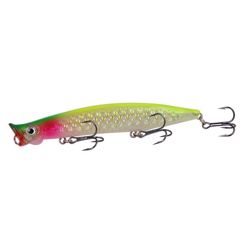 Mồi giả POPPER câu nổi mặt nước chuyên Chẽm, Vòn, Vược, Mú 11cm -13.2