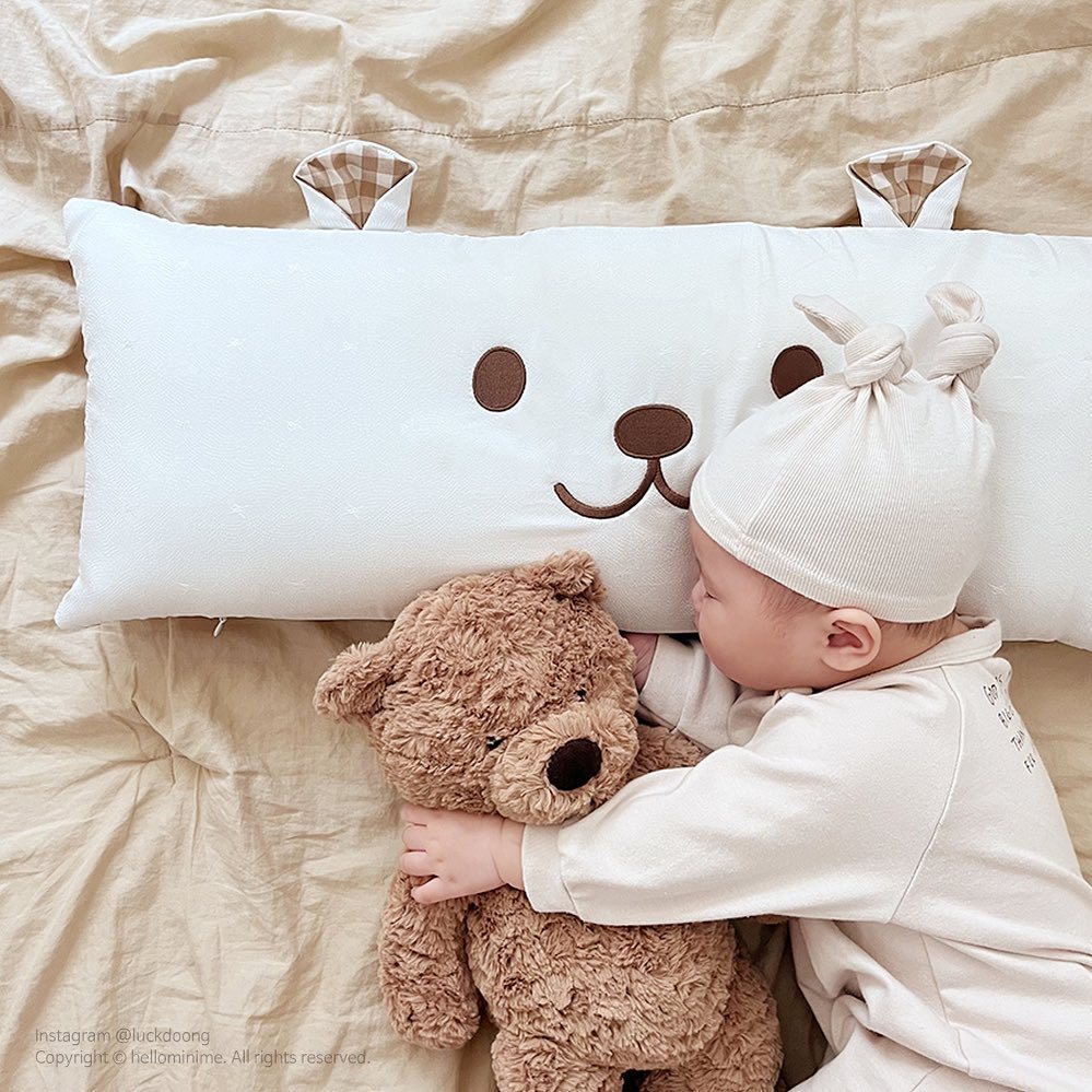 Gối Thêu Hình Gấu Dễ Thương Dùng Làm Đạo Cụ Chụp Ảnh Cho Bé
