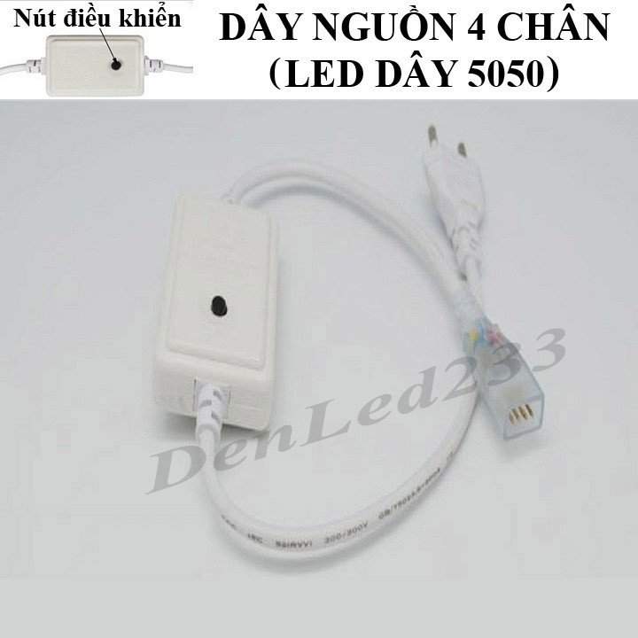 DÂY NGUỒN LED DÂY 4 CHÂN ĐỔI 7 MÀU 5050.