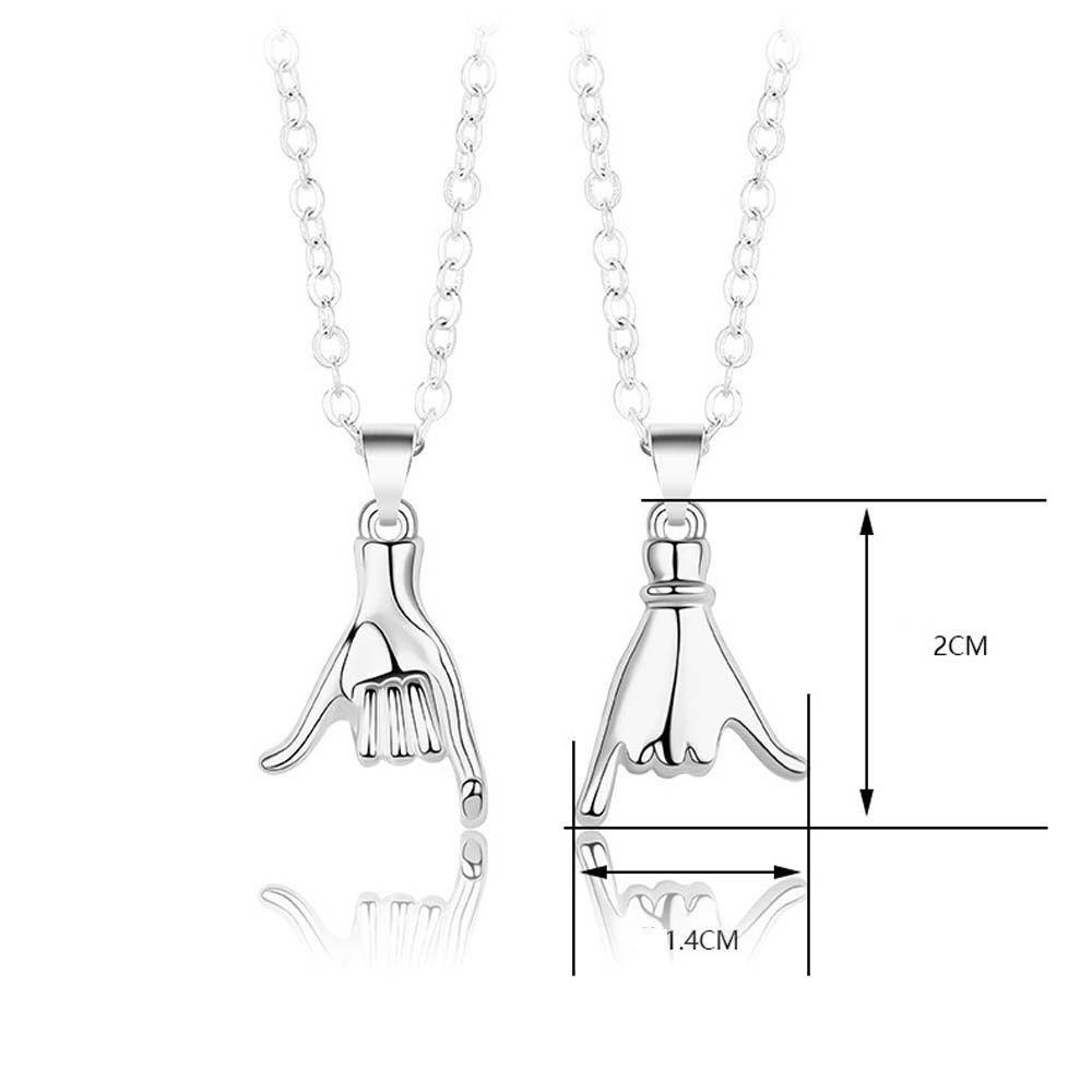 MXGOODS Dây Chuyền Mặt Hình Bàn Tay Giữ Đôi Cá Heo Sáng Tạo Lãng Mạn