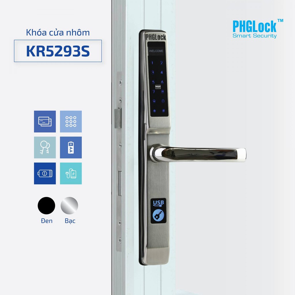 Khóa Cửa Nhôm 𝗣𝗛𝗚𝗟𝗼𝗰𝗸 – 𝗞𝗥𝟱𝟮𝟵𝟯