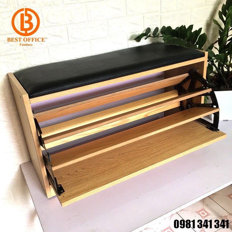 Tủ giày thông minh 1 tầng kết hợp đôn ngồi tiện ích - Rộng 63cm và Rộng 80cm