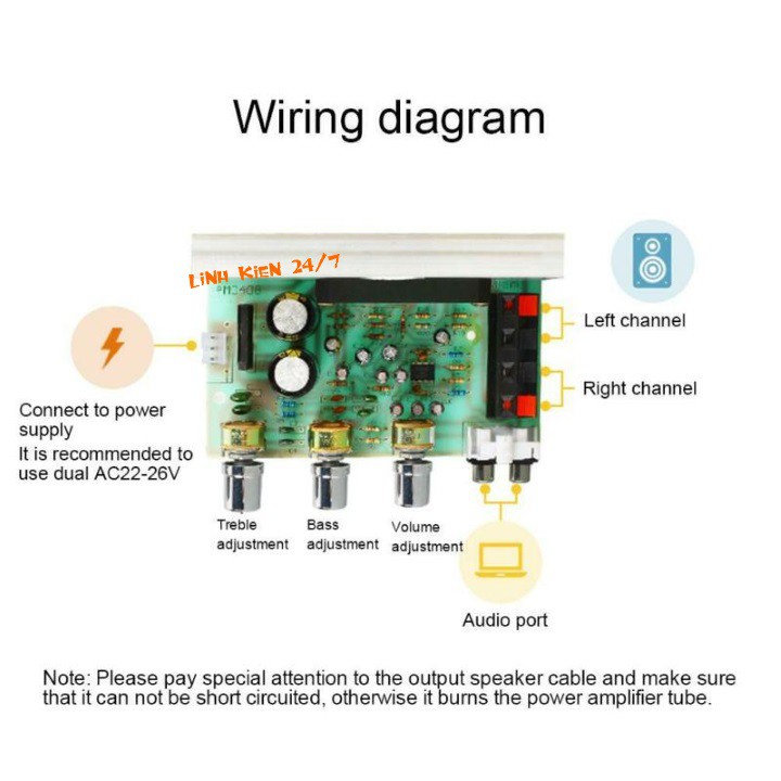 Combo Mạch Âm Ly AM0408 Khuếch Đại Âm Thanh 100W STK4152II Kèm Biến Áp Đối Xứng 15V 5A