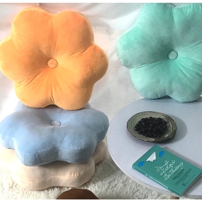Đệm ghế, gối trang trí, gối tựa gối ôm hình bông hoa - Kanta store