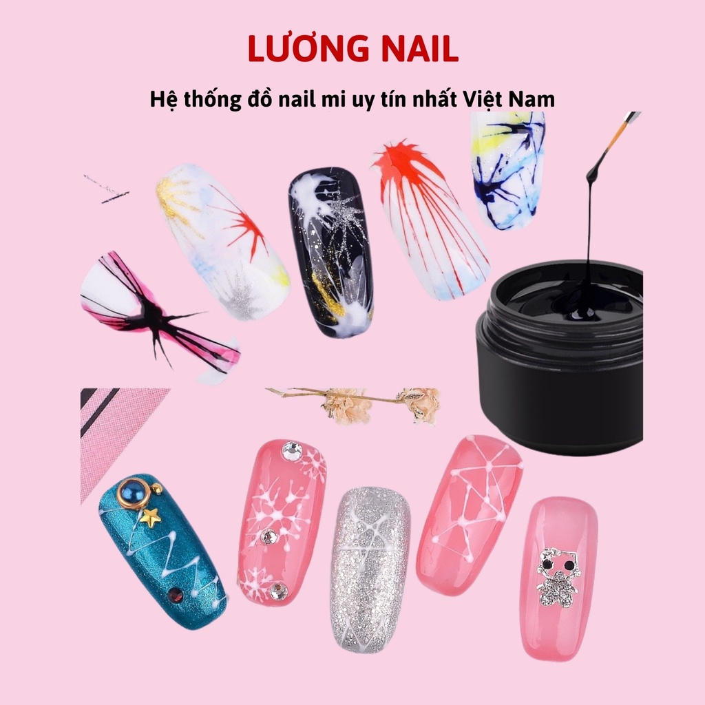 Gel nhện nail gel mạng nhện trang trí móng phụ kiện nail