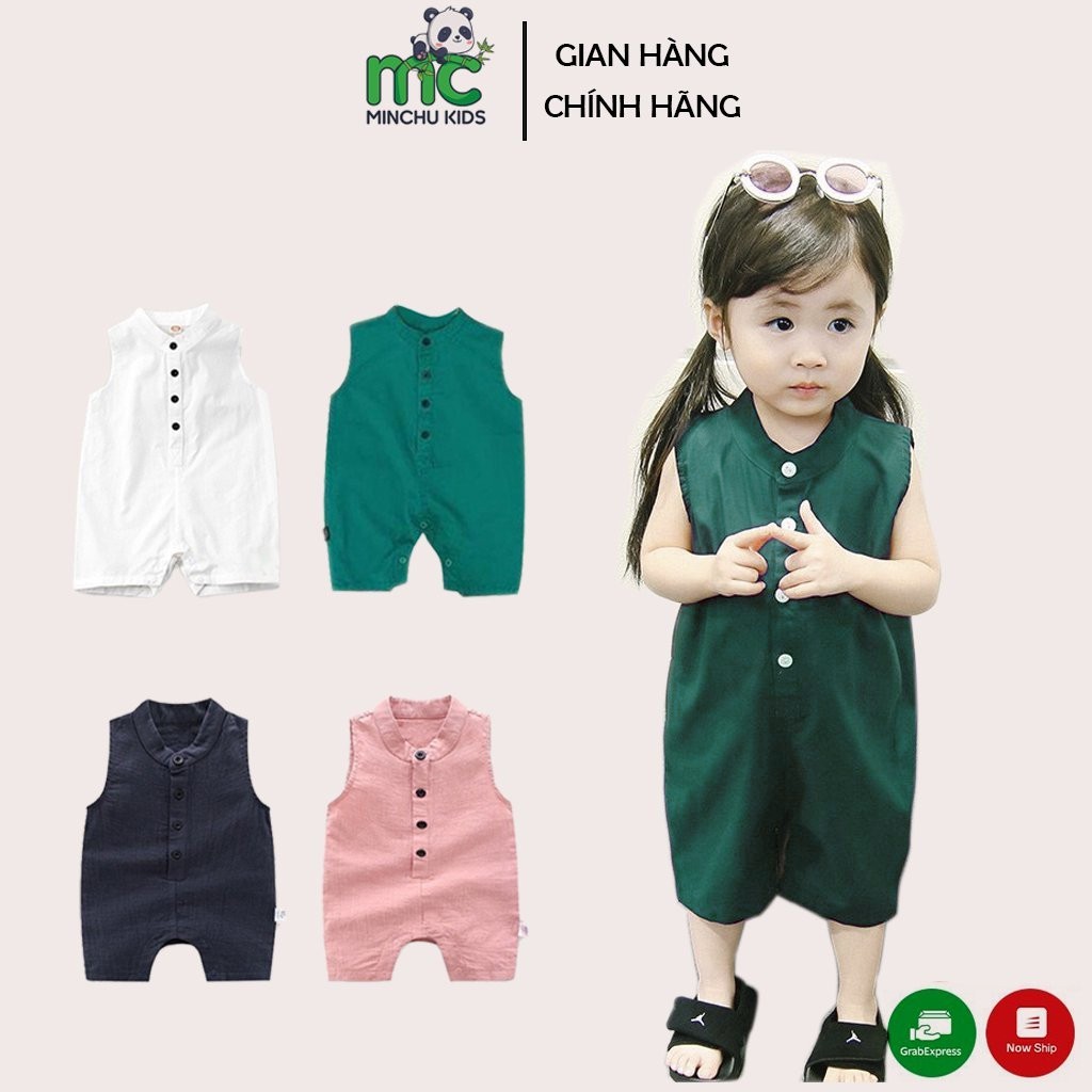 Bộ Bodysuit Đũi Liền Thân Cho Bé Trai Bé Gái MinChu Quần Áo Trẻ Em Cho Bé Từ 5 - 19kg