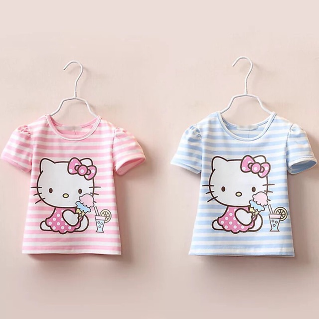 Áo thun sọc Hello Kitty