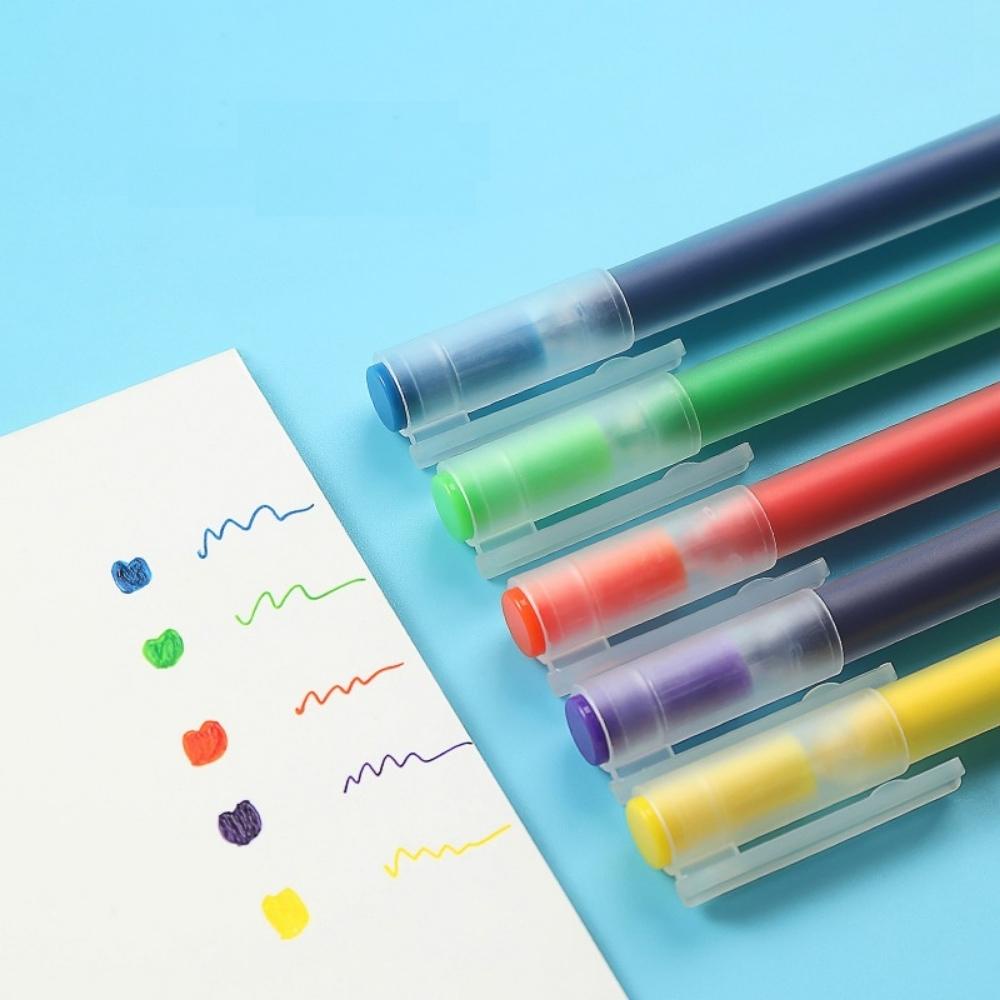 Bút bi nước mã 5211 Resun dupe Muji mực gel nhiều màu Pison ngòi viết 0.5mm 5 màu