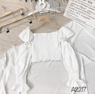 Áo nhíu thun rớt vai ( hình thật, đổi trả nếu không giống hình )