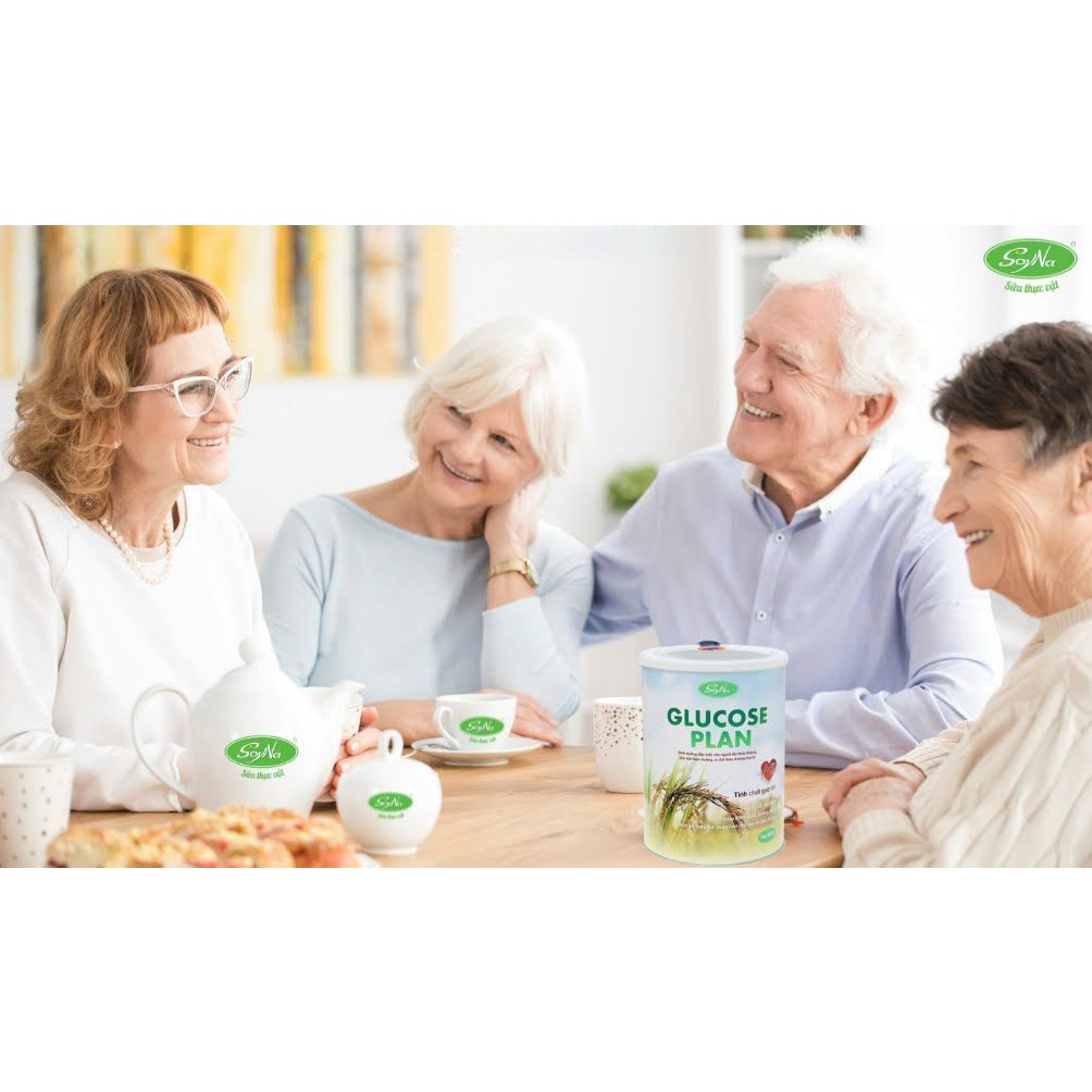 Sữa Thực Vật Glucose Plan Soyna 800g tặng kèm 1 hộp Sữa Hạt Thực Dưỡng dành cho người tiểu đường và 1 gói Sữa Hạt