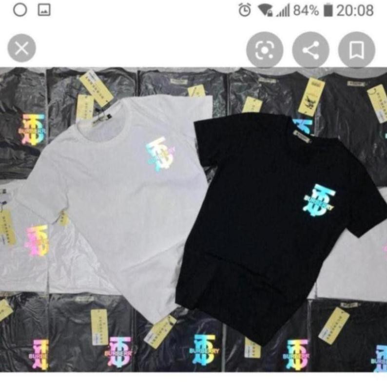 ÁO THUN NHŨ BẠCUNISEX IN CHỮ BURBERRY Áo phông cotton chất đẹp mát, áo unisex, áo phông trắng đen | BigBuy360 - bigbuy360.vn