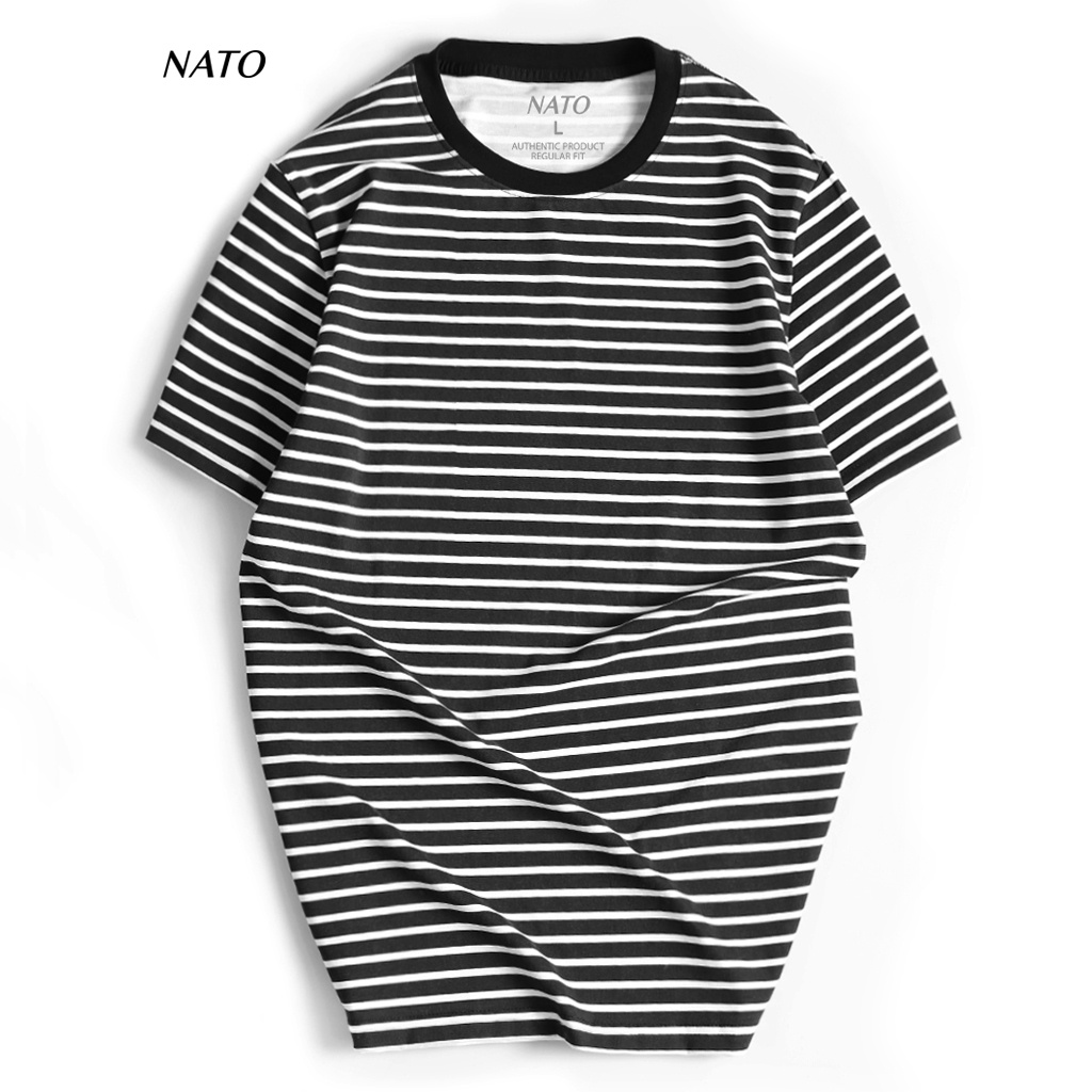 Áo Thun Cổ Tròn Nam NGANG Vải Cotton Cao Cấp Basic Đẹp Phông Tay Ngắn Màu Trắng Đen Đỏ Xanh Navy Trơn Họa Tiết NATO