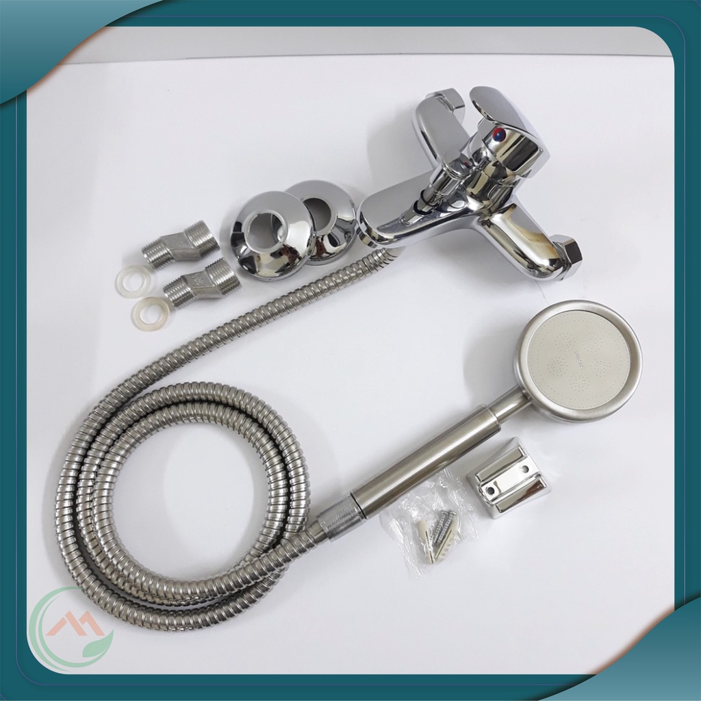 [ Hàng Mới Về ] Bộ Củ sen nóng lạnh bằng đồng và Tay sen tăng áp inox SUS 304 cao cấp không gỉ sét tăng áp vĩnh viễn