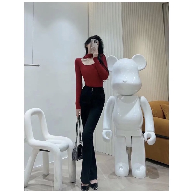 áo len gan ôm body hàng quảng châu cao cấp khoe xương quai xanh xinh đẹp[HÀNG MIỄN PHÍ VẬN CHUYỂN]