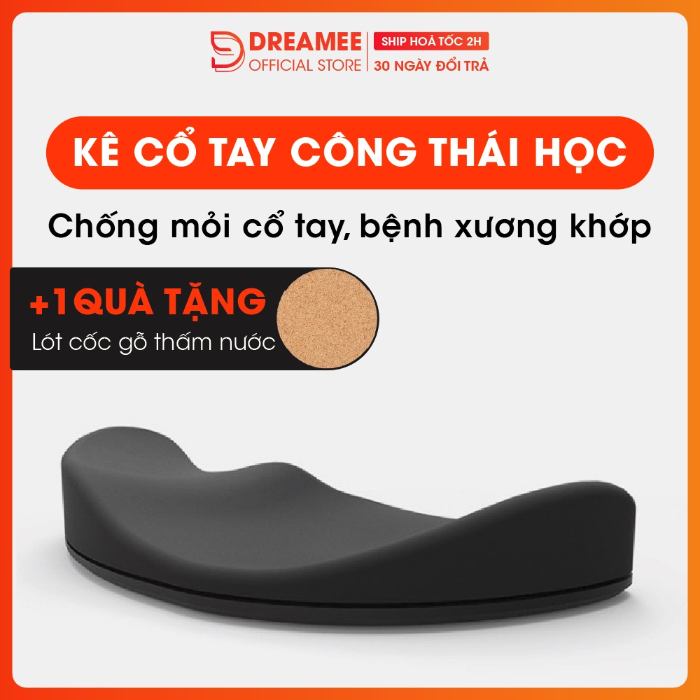 Đệm kê cổ tay công thái học Mouse wrist pad, đỡ cổ tay chống mỏi khi sử dụng di chuột máy tính DREAMEE