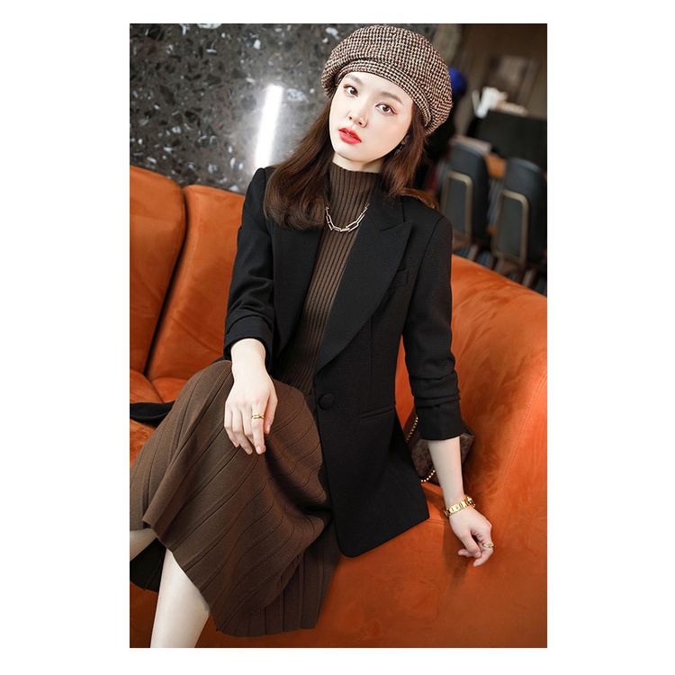 Áo khoác vest nữ blazer dáng ngắn kiểu Hàn Quốc 2 lớp chất liệu Mango Hàn - Mã SP: N6 - Màu: Đen, Đỏ đô