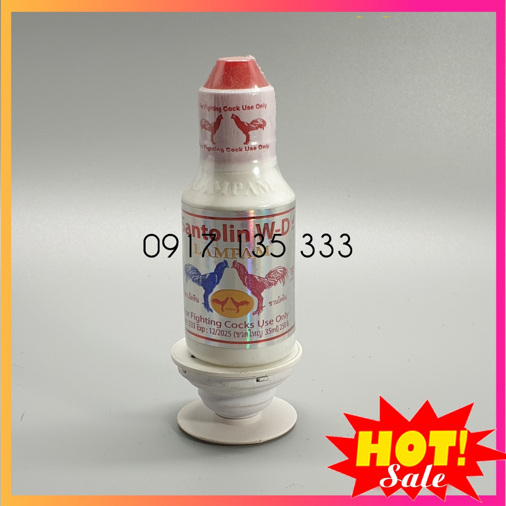 Thuốc Nuôi Cho Gà Đá Tăng Gan Lì, Trị Sợ Chiến Đấu, Nhát Đá, Lo Âu, Lười Biếng, Santolin WD Lọ 35ml