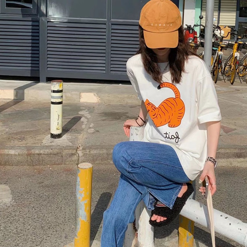 Áo thun HIIXIIVI 100% cotton tay ngắn cổ tròn thời trang mùa hè phong cách Hàn Quốc mới 2022