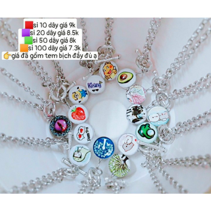 Sỉ 1 set 10 dây chuyền mặt hình : 10 dây giá - 95k