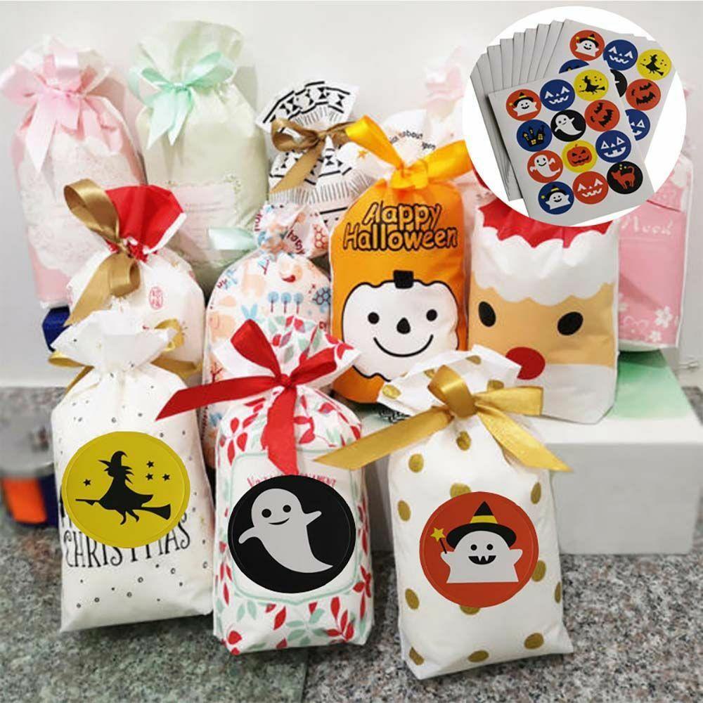 PEWANY Nhãn Dán Trang Trí Hộp Bánh Quy / Túi Kẹo Họa Tiết Hoạt Hình Phong Cách Halloween Độc Đáo