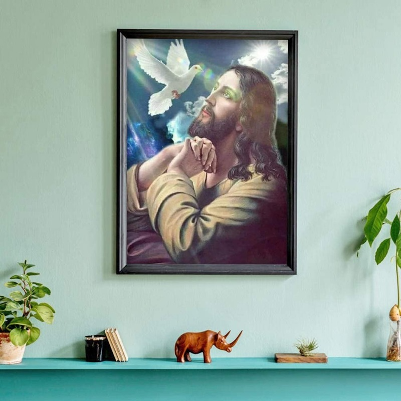 Bộ Tranh Đính Đá 5d Tự Làm Hình Chúa Jesus 30x40cm