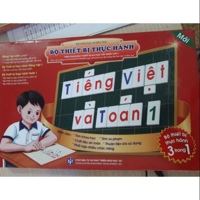 Bộ thiết bị thực hành Tiếng Việt và Toán( không kèm hình khối )