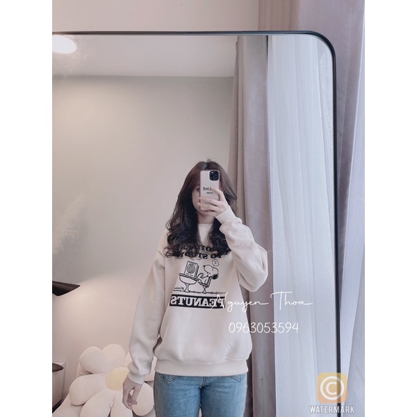 Áo nỉ trắng kem | BigBuy360 - bigbuy360.vn