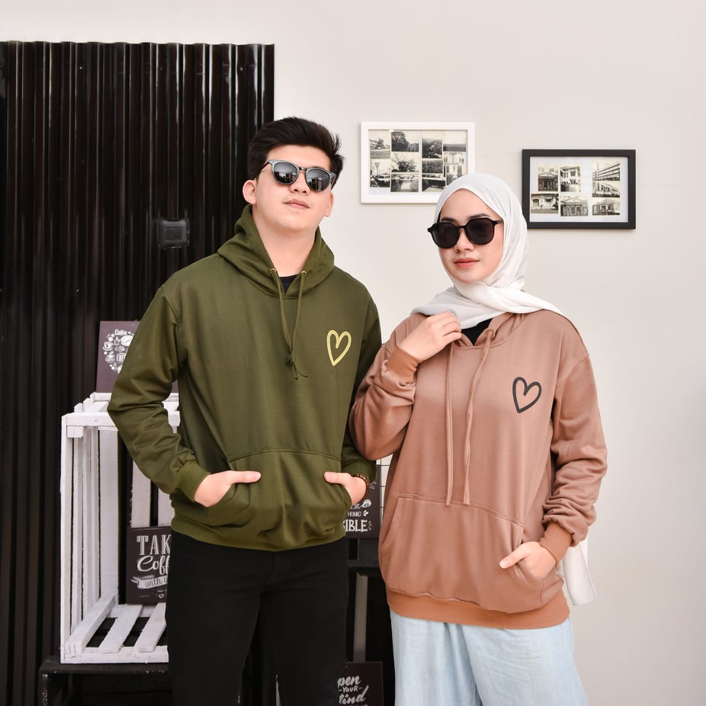 Áo Hoodie Zara In Hình Trái Tim Đơn Giản Thời Trang Cho Nam Nữ