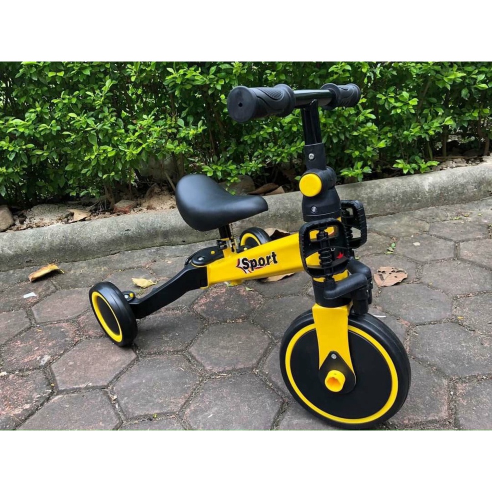 Xe đạp 3 bánh cho bé từ 2 đến 5 tuổi sport Xe chòi chân thăng bằng có bàn đạp điều chỉnh độ cao yên xe