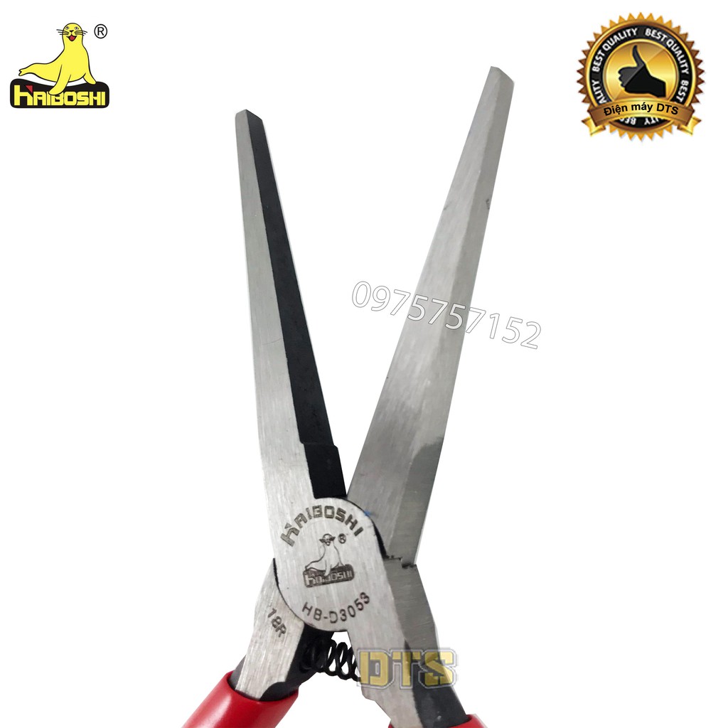 Kìm nhọn không răng cao cấp HAIBOSHI 6 inch/ 150mm, kìm không răng cưa bẻ kính, làm trang sức, mỹ nghệ, chế tác kim hoàn