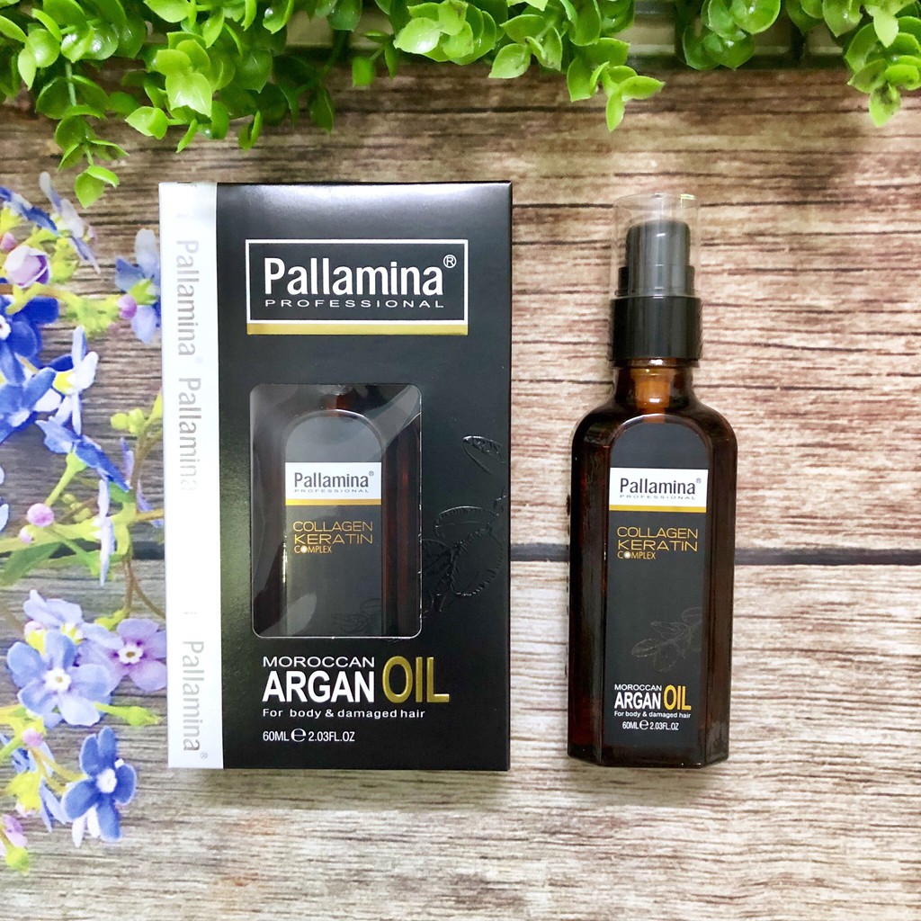 Tinh dầu dưỡng tóc Pallamina Argan Hair Oil Collagen & Keratin Italy 60ml