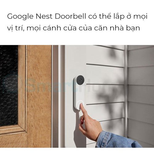 Chuông cửa Google Nest Doorbell Battery - Pin sạc, Full HD 1080p, đàm hoại 2 chiều