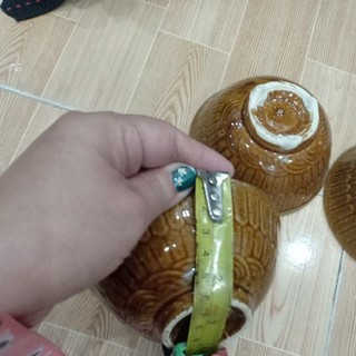 chén cơm đá  vân vàng có sạn( set 5 c)