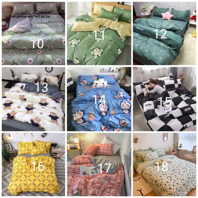 Sét chăn ga gối cotton poly nhập (ib để chọn mầu) | BigBuy360 - bigbuy360.vn