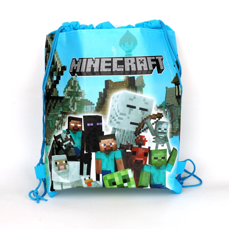 Balo Dây Rút In Họa Tiết Minecraft Cho Bé