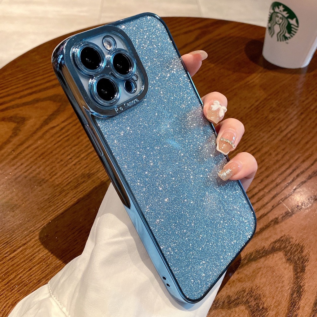 Ốp Điện Thoại Chống Sốc Lấp Lánh Mạ Điện Cho IPhone 13 12 11 Pro Max XS Max XR X