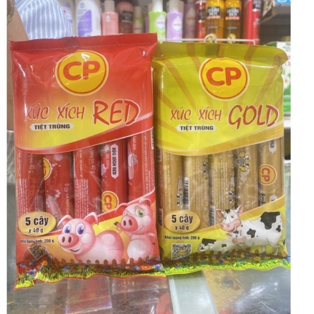 XÚC XÍCH TIỆT TRÙNG CP RED/ GOLD GÓI 100G & 200G
