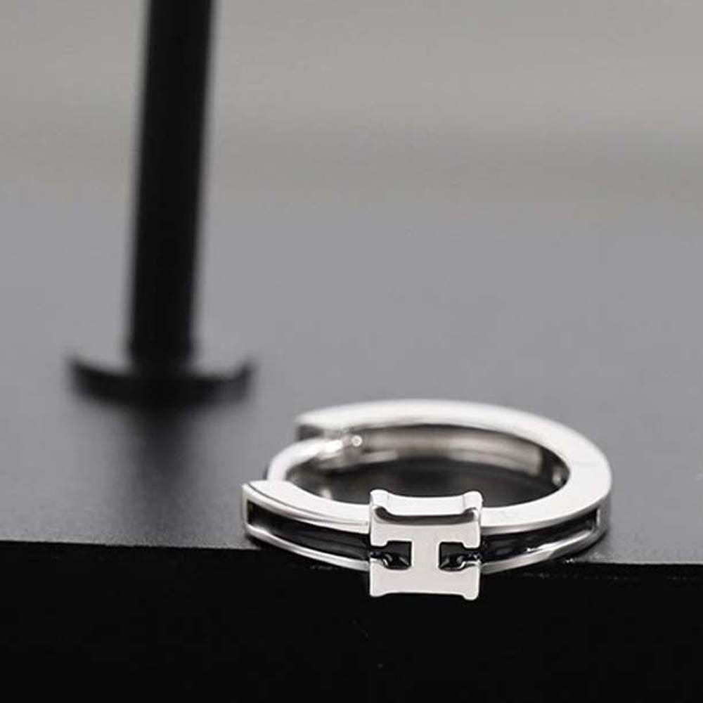 Bông tai hình chữ H thiết kế đơn giản sang trọng cho nam