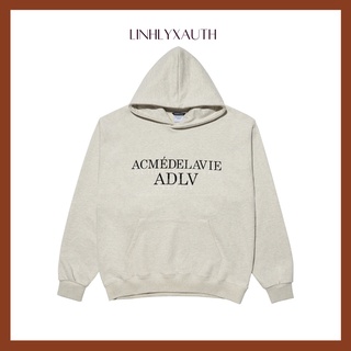 (ORDER Chính Hãng) Áo có mũ Hoddie  Acmé de la vie - ADLV BABY FACE ESSENTIAL LOGO HOODIE OATMEAL LinhLyxAuth