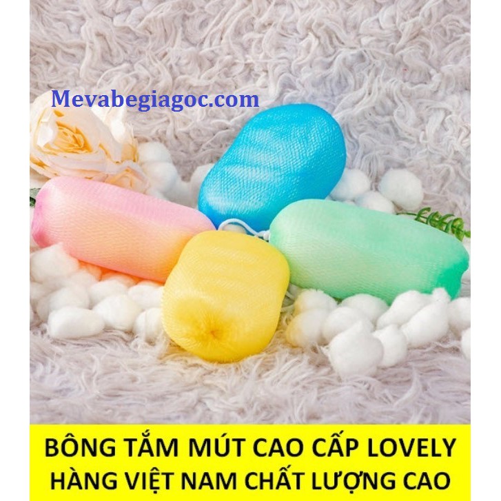 (Hàng VN chất lượng cao) Bông tắm mút cao cấp Lovely (Màu ngẫu nhiên)