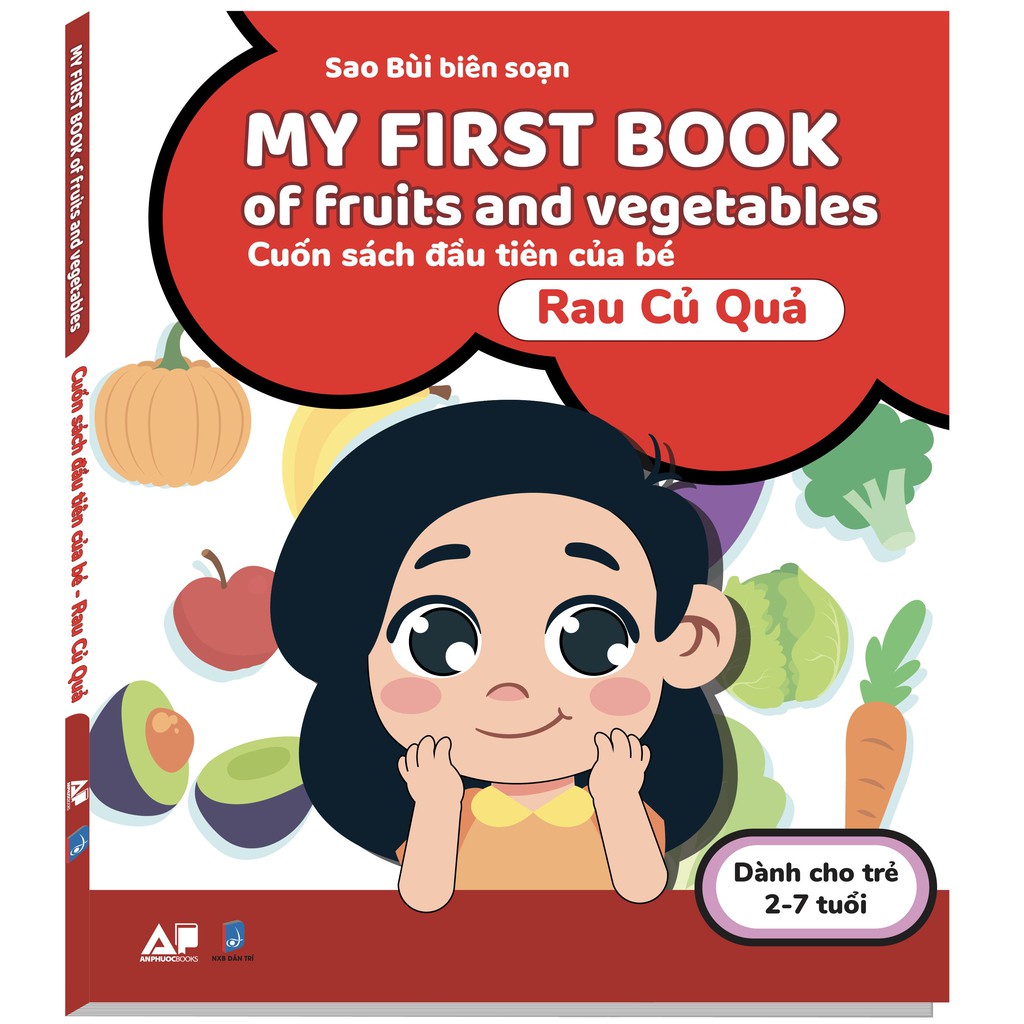 Sách - My First Book Of Fruits And Vegetables - Bé Nhận Biết Đề Rau, Củ, Quả - Song Ngữ Anh - Việt