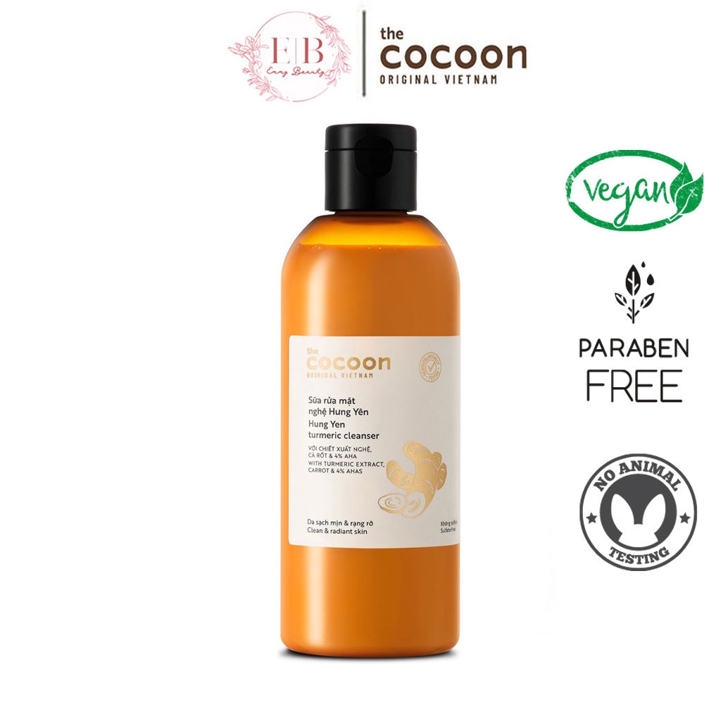 Bigsize - Sữa rửa mặt nghệ Hưng Yên Cocoon 310ml mờ thâm sạch da và rạng rỡ