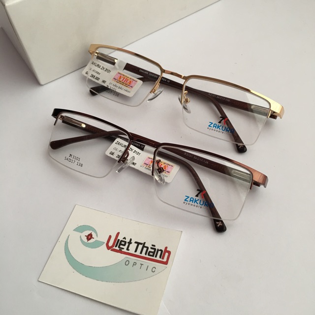 Gọng kính chính hãng zakura nửa viền