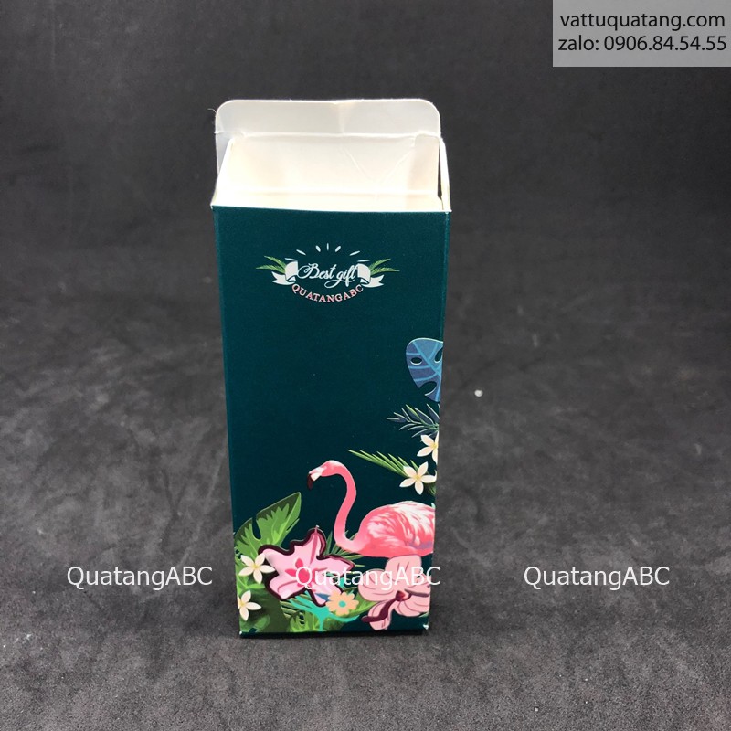 Hộp hoạ tiết chim cò 4.7x1.2x10.7cm