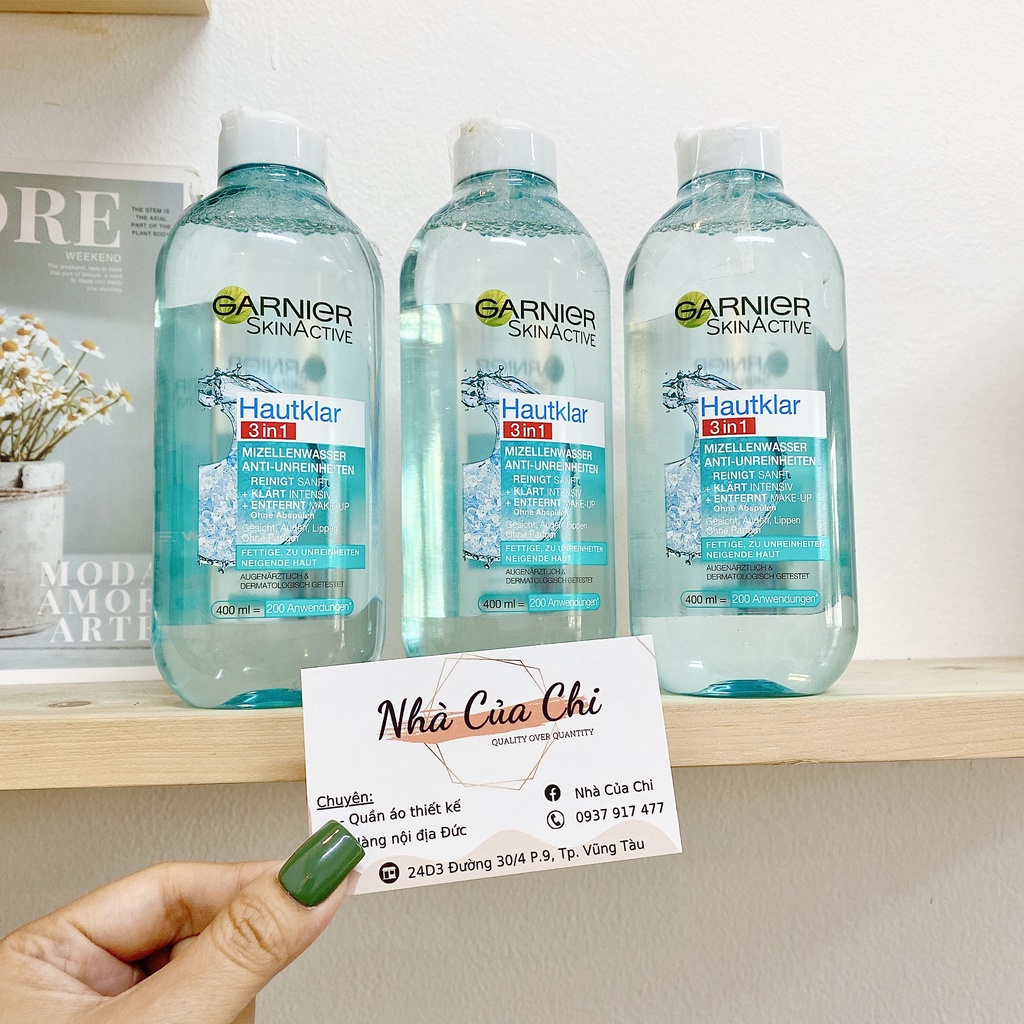 Nước tẩy trang Garnier các loại- Hàng Đức -400ml