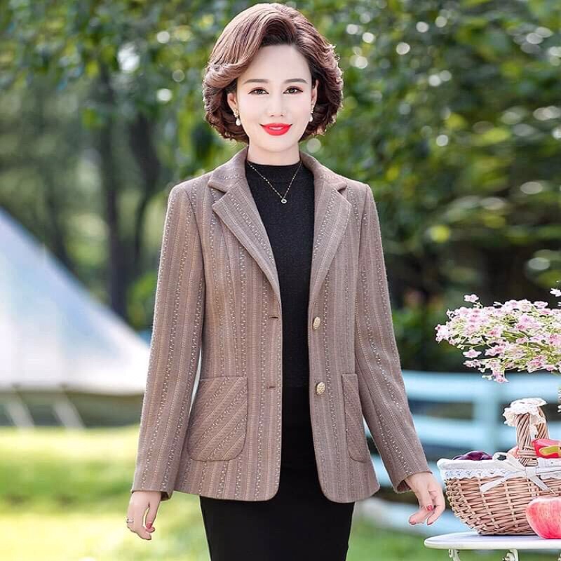 Áo vest nữ trung niên cao cấp kiểu dáng sang trọng QCNP3448