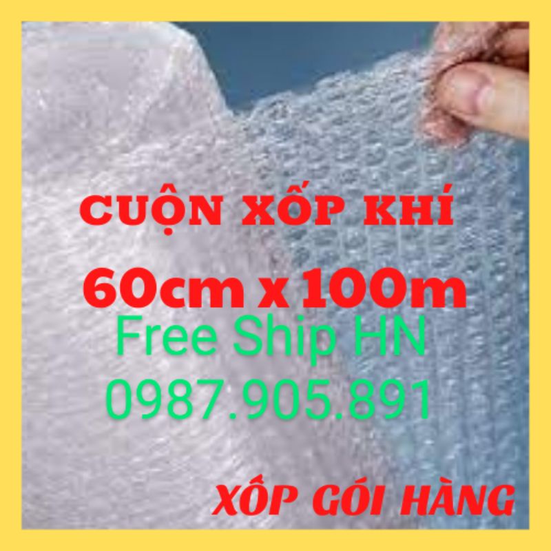 Cuộn xốp chống số 60cm x 100m,xốp nổ,xốp hơi,xốp khí,gói hàng,bọc hàng chống sốc