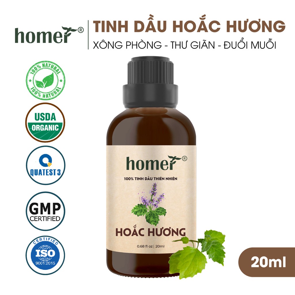 Tinh dầu Hoắc Hương Pháp Homer - Patchouli Essential Oil -  đạt chuẩn chất lượng kiểm định