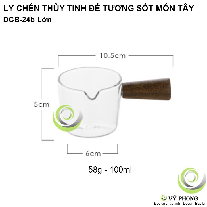 LY THỦY TINH CHÉN THỦY TINH ĐỰNG SỐT TƯƠNG MÓN TÂY LIVING ART VINTAGE NORDIC STYLE TRANG TRÍ BẾP ĐẠO CỤ CHỤP ẢNH DCB-24